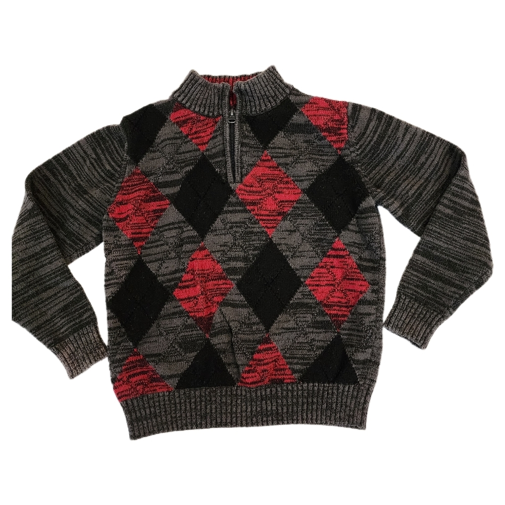 The Slope Kids Sweater Size Large 7 Red and Grey